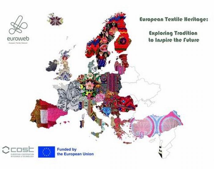 "EuroWeb. Europe through Textiles" - logo projektu. Źródło: materiały prasowe