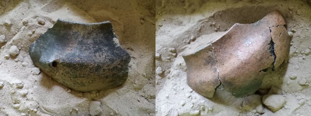 Przykłady naczyń datowanych na wczesną epokę żelaza z grodziska w Plutach (fot. Daniel Skoczylas)
