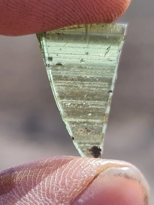 Badania w Ostrowitem - fragment pucharka szklanego. Źródło: Instytut Archeologii UŁ