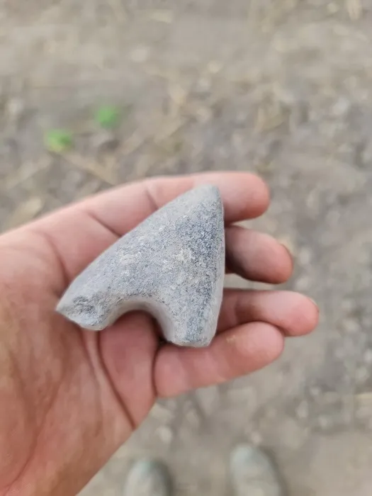 Badania w Ostrowitem - fragment siekierki neolitycznej. Źródło: Instytut Archeologii UŁ