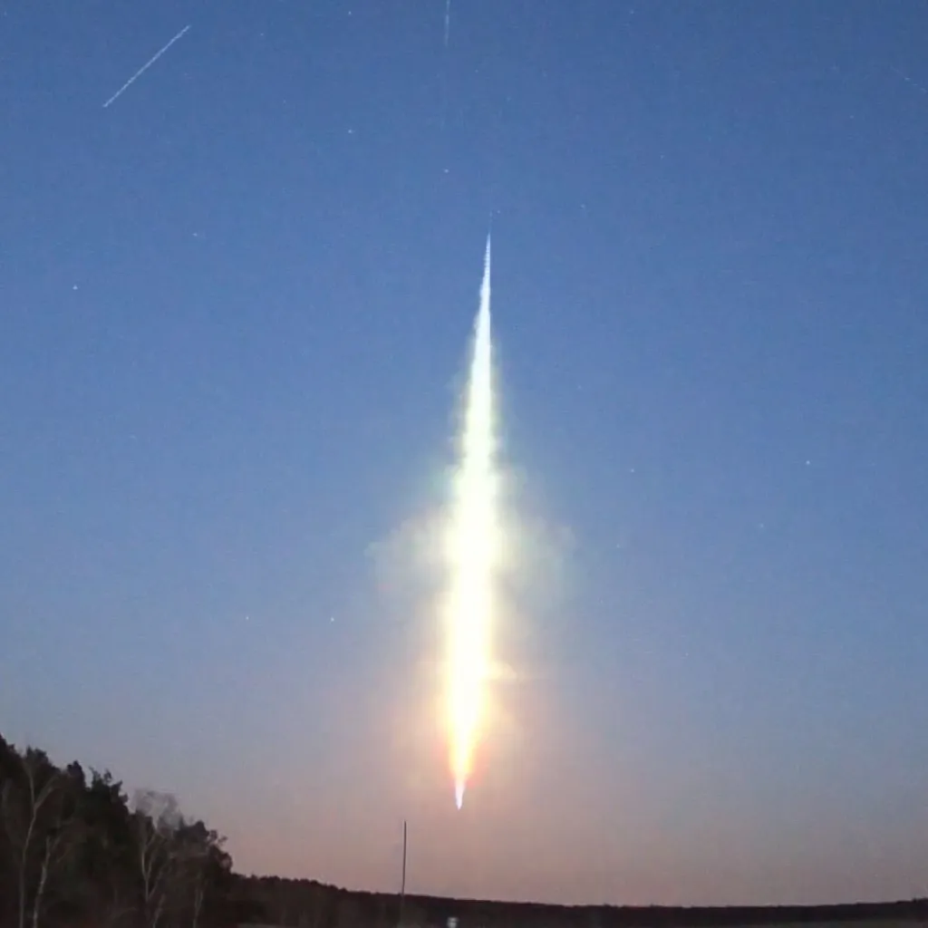 Bolid zarejestrowany przez stację SN45 w Niedźwiadach. Fot. materiały prasowe