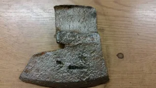 In the picture - one of the axes after conservation. Source: Museum of the Battle of Grunwald in Stębark.