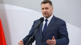 23.02.2022. Minister edukacji i nauki Przemysław Czarnek.  PAP/Rafał Guz