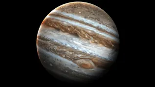 Gorące jowisze to kategoria dużych gazowych planet o wielkości Jowisza; tu: Jowisz, Adobe Stock