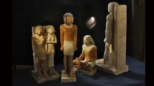 Figurki przedstawiające egipskiego dygnitarza Nefer i jego żonę, fot. Martin Frouz I Czeski Instytut Egiptologii, Uniwersytet Karola w Pradze