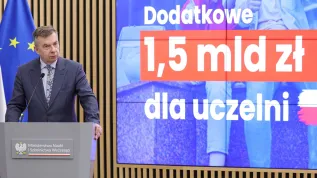 27.11.2024. Minister nauki Dariusz Wieczorek na konferencji prasowej nt. "Dodatkowe 1,5 mld zł dla polskich uczelni", 27 bm. w siedzibie Ministerstwa Nauki i Szkolnictwa Wyższego w Warszawie. PAP/Szymon Pulcyn