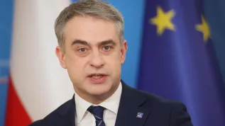 25.02.2025. Wicepremier, minister cyfryzacji Krzysztof Gawkowski podczas konferencji prasowej po posiedzeniu rządu w siedzibie Kancelarii Prezesa Rady Ministrów w Warszawie. PAP/Leszek Szymański