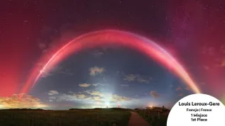 Louis Leroux-Gere (Francja), A rare phenomenon: Full STEVE panorama. 1. miejsce w kategorii "astrokrajobraz"
