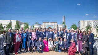 Delegacja rektorów polskich uczelni, uczestników III Forum Rektorów Polski i Uzbekistanu. Samarkanda, 13 kwietnia 2026. Fot. Anita Kot/ Perspektywy