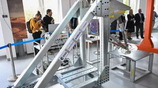 Warszawa, 17.04.2026. Otwarcie laboratorium kosmicznego LUNAPARK, zorganizowane przez Centrum Badań Kosmicznych PAN oraz Sener Polska, 17 bm. w gmachu głównym CBK PAN w Warszawie. (mr) PAP/Radek Pietruszka