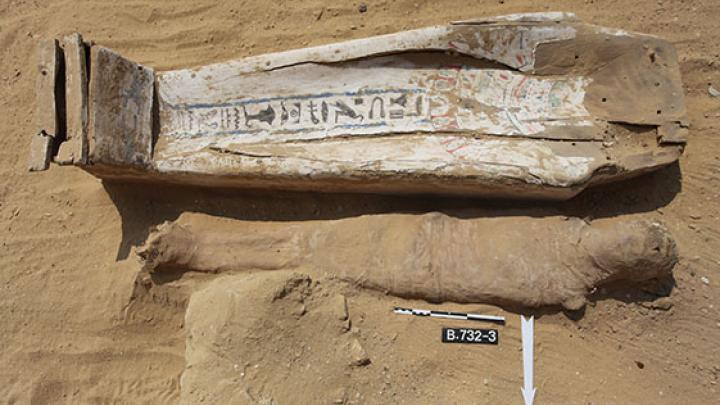 Approx. 2 thousand years old burials discovered during the last Polish excavations in Saqqara. Photo: J. Dąbrowski/PCMA
