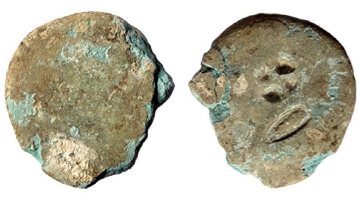 A Syrian Antioch coin found in Apsaros, countermarked by Legio X Fretensis. Credit: Piotr Jaworski