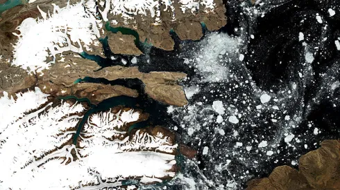 Zdjęcie obszaru na granicy Kanady z Grenlandią. Fot. Adam Wasilewski. Źródło: CREODIAS