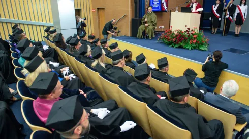 23.10.2023. Inauguracja roku akademickiego na Uniwersytecie Marii Curie-Skłodowskiej w Lublinie. PAP/Wojtek Jargiło