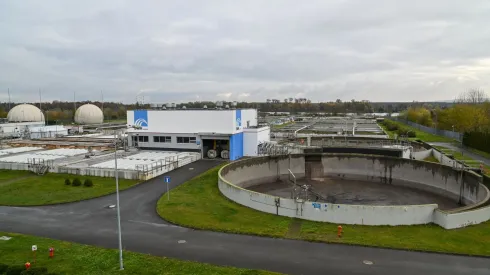 13.11.2024. Pomorzany Sewage Treatment Plant in Szczecin, where a special, mobile research station to detect and remove additional pollutants from wastewater was presented. PAP/Marcin Bielecki