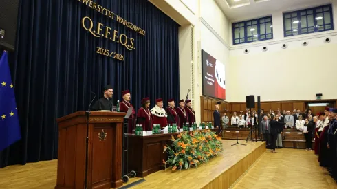Warszawa, 01.10.2025. Uroczysta inauguracja roku akademickiego 2025/2026 na Uniwersytecie Warszawskim. PAP/Albert Zawada