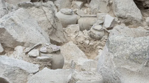 Urn burials discovered during research in 2025. (Credit: Adrian Chlebowski/PCMA UW)