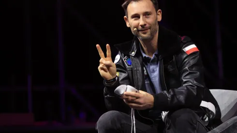 Katowice, 07.12.2025. Astronauta projektowy ESA Sławosz Uznański-Wiśniewski podczas spotkania w ramach 9. Śląskiego Festiwalu Nauki. Fot. PAP/Jarek Praszkiewicz