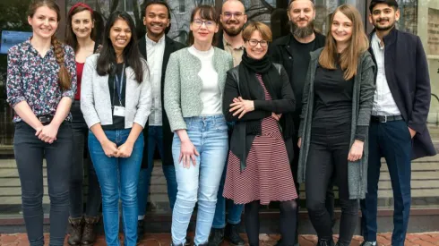 The IIMCB team has described a new function of LSEC cells. Photo shows the co-first authors of the paper: Aneta Jończy, PhD (first from the left) and Gabriela Żurawska, PhD  (first from the right), and corresponding author and head of the Laboratory of Iron Homeostasis, Katarzyna Mleczko-Sanecka, PhD (second from the right). Photo from press release