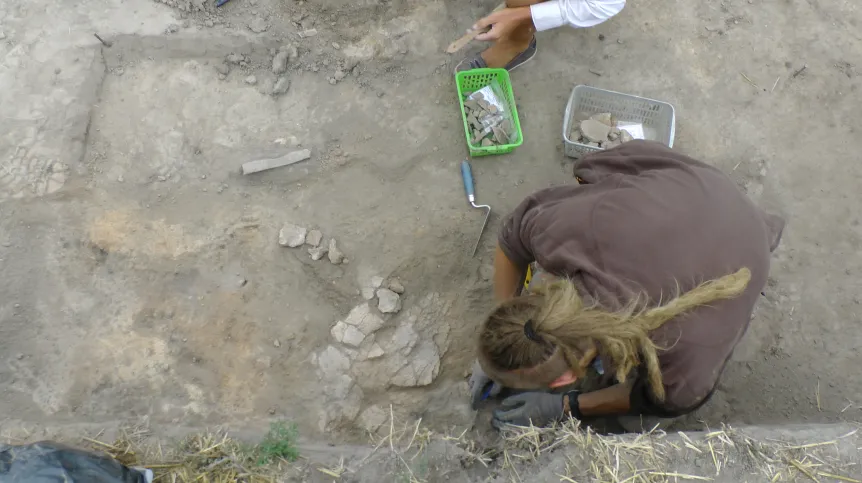Excavations in the settlement Kakcus-Turjan. Photo by M. Jaeger