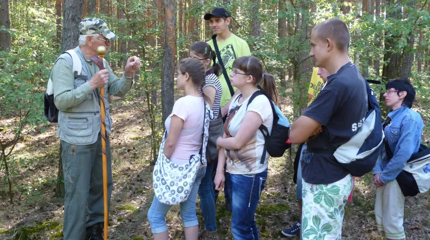 Wizyta na grodzisku w Bieniowie. Fot. K. Kajda 