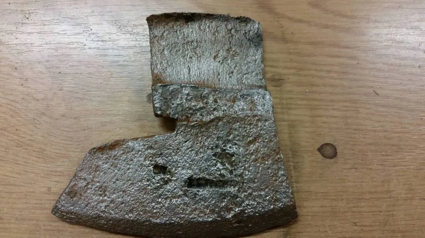 In the picture - one of the axes after conservation. Source: Museum of the Battle of Grunwald in Stębark.