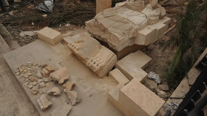 Lion statue from the temple Allat is in a better shape than the scientists assumed, photo by Bartosz Markowski