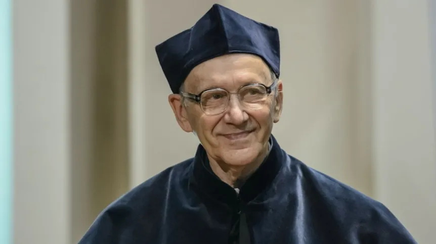 Lublin, 15.10.2016. Ks. prof. Michał Heller (cat) PAP/Wojciech Pacewicz
