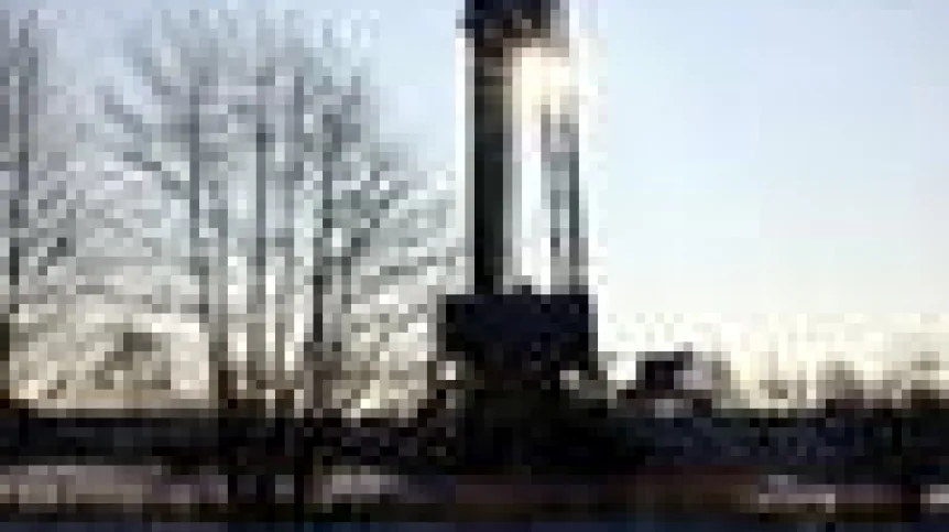 Szyb wiertniczy nad złożem gazu ziemnego w okolicach Górzycy (woj. lubuskie).