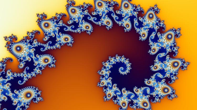 The Mandelbrot set is one of the best known fractals. The picture shows its fragment, where the self-similarity in this object is noticeable. Author: Wolfgang Beyer, technique: use of the program Ultra Fractal 3. Wikipedia