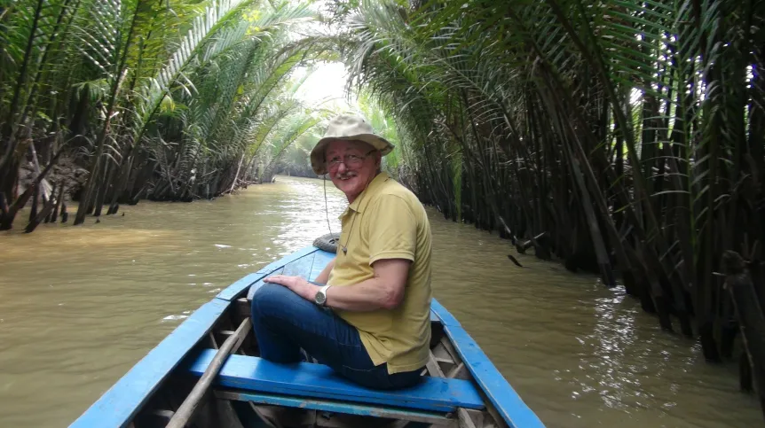 Prof. A. Górniak, Mekong. Fot. archiwum prywatne 