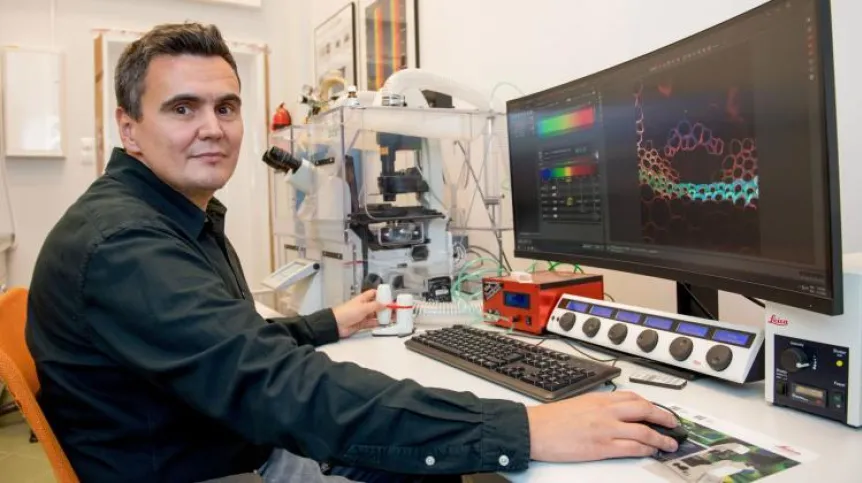 Professor Marcin Drąg from the Faculty of Chemistry of the Wrocław University of Technology. Credit: PAP/ Maciej Kulczyński 07.11.2019