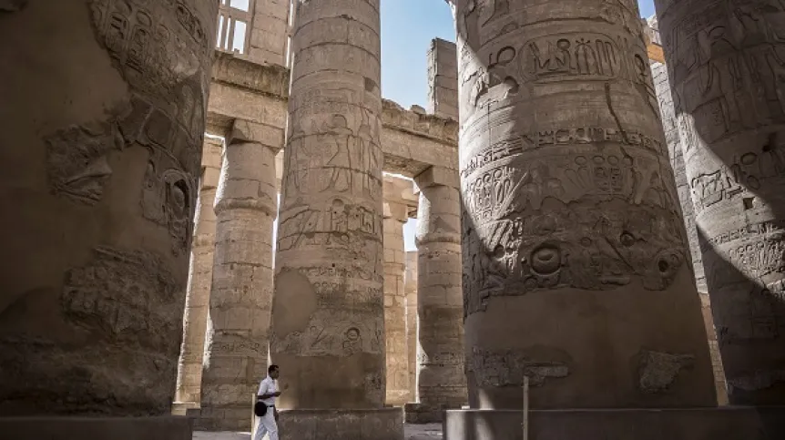 Zespół świątyni Karnak w Luksorze (Egipt), 06 listopada 2015. EPA/OLIVER WEIKEN, PAP/EPA