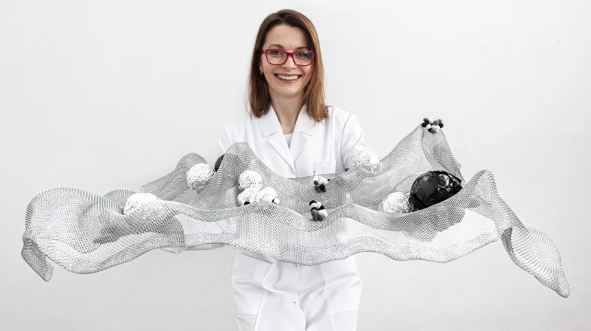 The graphitic carbon nitride (g-C3N4) is rich in heteroatoms, reveals catalytic properties, and is an excellent platform for hosting bimetallic nanoparticles. Source: IPC PAS, photo: Grzegorz Krzyzewski