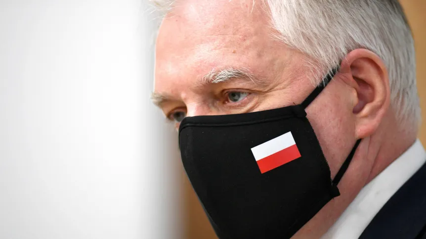 12.03.2021. Wicepremier, minister rozwoju, pracy i technologii Jarosław Gowin. PAP/Darek Delmanowicz