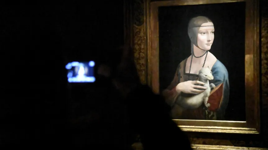 Kraków, 19.12.2019. Lady with the Ermine by Leonardo da Vinci. Credit: PAP/Jacek Bednarczyk