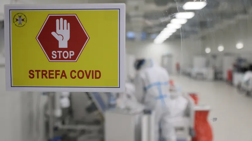 Warszawa, 13.01.2022.  Szpital modułowy Wojskowego Instytutu Medycznego w Warszawie. Fot. PAP/Leszek Szymański