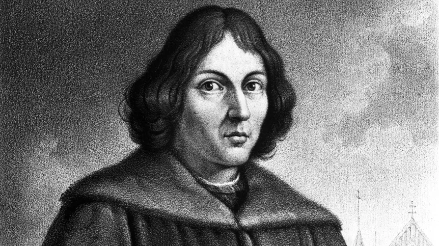 Fot. arch. Frombork 12.01.1973. Muzeum Mikołaja Kopernika. Nz. portret astronoma - litografia Jana Feliksa Piwarskiego z 1852 r. Fot. PAP/Jan Morek