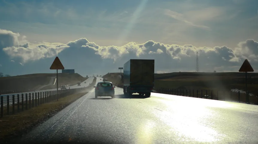 Płock, 28.01.2016. Autostrada A1 (mb/dw) PAP/Marcin Bednarski