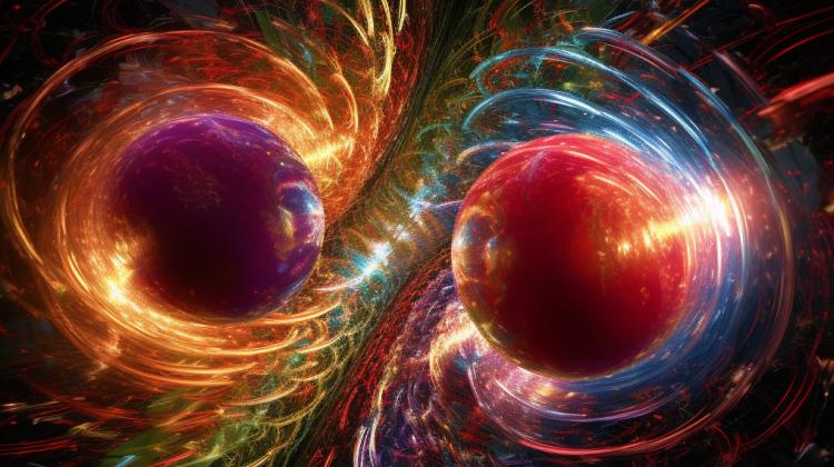 Protony rozpędzone prawie do prędkości światła mogą zderzać się podobnie jak kule bilardowe. Ale ponieważ protony to cząstki kwantowe, z pomiaru takich zderzeń możemy dowiedzieć się nieoczywistych rzeczy o oddziaływaniach silnych. (Źródło: IFJ PAN)