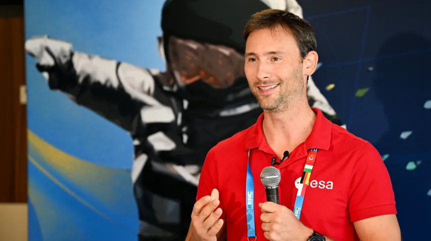 Kielce, 16.09.2023. ESA reserve astronaut Sławosz Uznański. Photo: PAP/Piotr Polak