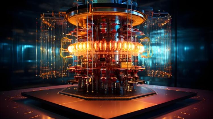 Artistic vision of a quantum computer, AI-generated, Adobe Stock