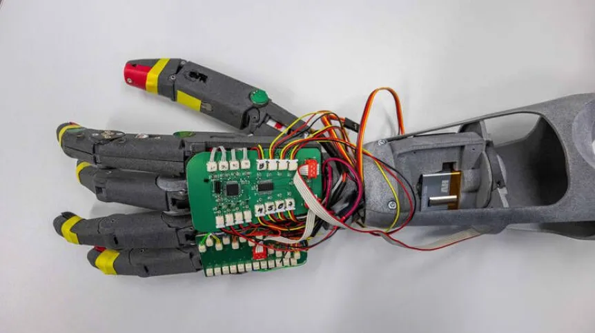 Scientists at the Wrocław University of Science and Technology are working on a bionic hand prosthesis designed for people with unilateral or bilateral forearm amputations. The hand can perform various gripping and manipulative movements and it is controlled with biosignals. Credit: Wrocław University of Science and Technology