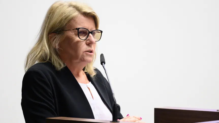 07.05.2024. Rektorka UAM prof. Bogumiła Kaniewska. PAP/Jakub Kaczmarczyk