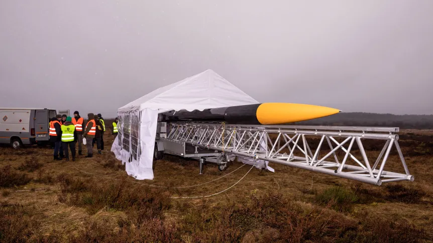 Fot. arch. Drawsko Pomorskie, 25.01.2020. Test polskiej rakiety Perun na poligonie wojskowym Drawsko. PAP/Marek Zakrzewski