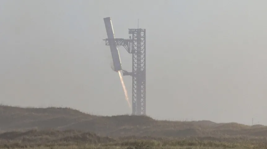 Należąca do SpaceX rakieta Starship w bazie Boca Chica, Texas, USA EPA/MICHAEL GONZALEZ, dostawca: PAP/EPA