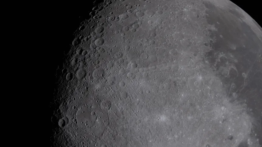 Powierzchnia Księżyca. Fot. EPA/NASA 06.04.2026