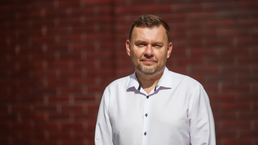 23.08.2024. Prezes Europejskiej Fundacji Kosmicznej Łukasz Wilczyński. PAP/Łukasz Gągulski