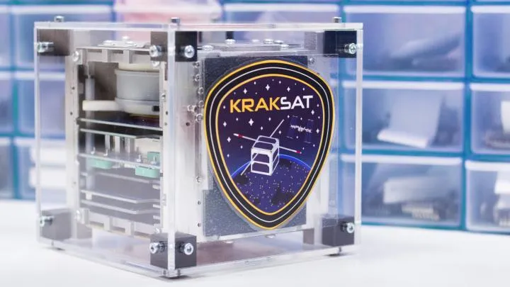 KRAKsat satellite model. Credit: KRAKsat