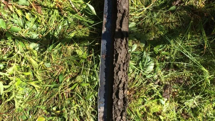 Core sample collected during research, photo by M. Lamentowicz